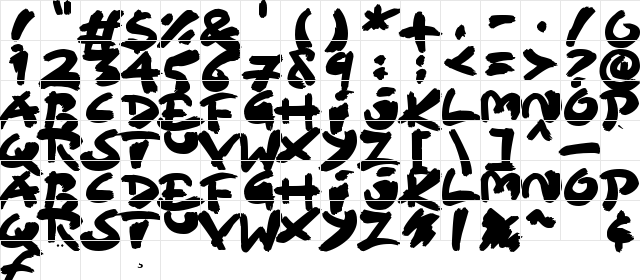 Sloppy Paint Regular font glyphpreview