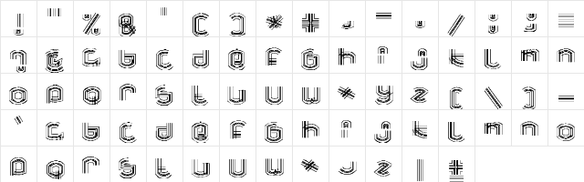 esthervandenbos Regular font glyphpreview