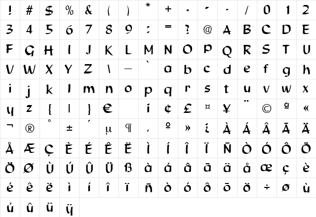 StudioBold Regular font glyphpreview