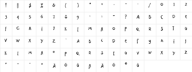 Coltrane Medium font glyphpreview