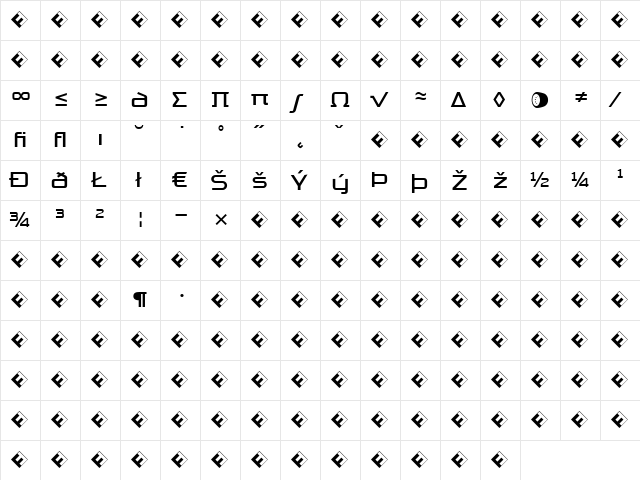 TradeMarker Light font glyphpreview