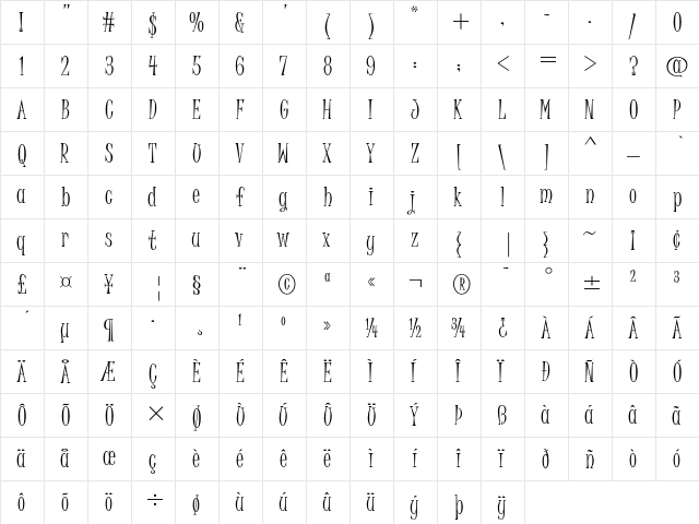 Juice ITC Alt ernate font glyphpreview