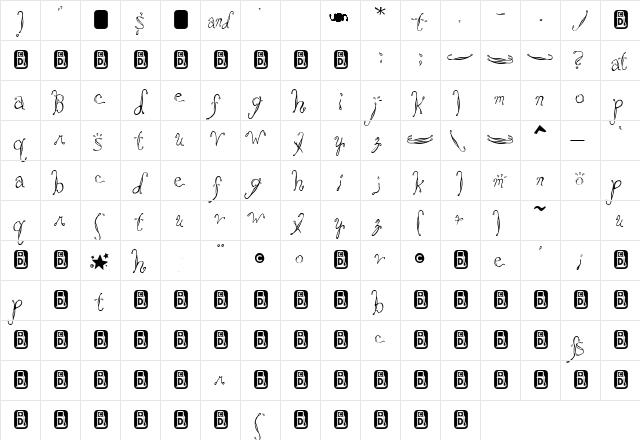 Saltwater Regular font glyphpreview