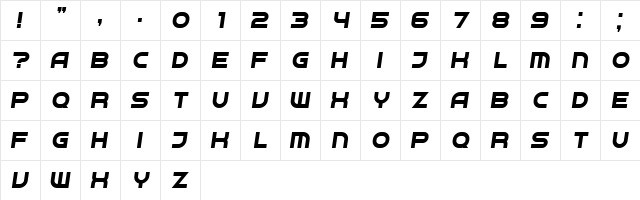 Neighbor Italic font glyphpreview