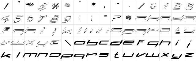 Claytoona Regular font glyphpreview
