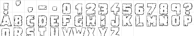 Demolition Crack Regular font glyphpreview