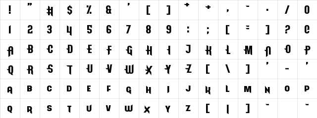 Arcapulse Regular font glyphpreview