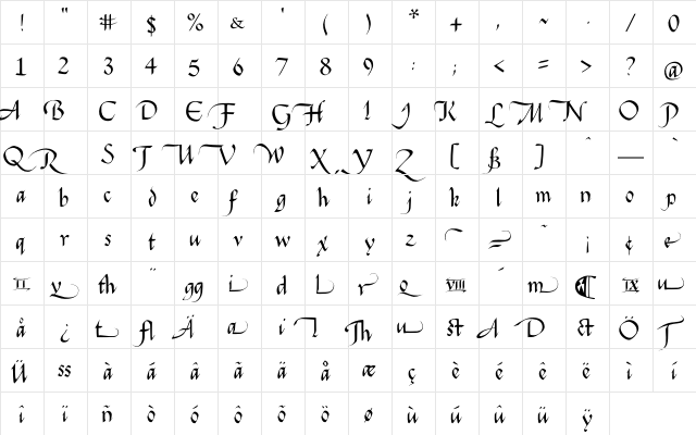 FlourishSpecial Regular font glyphpreview