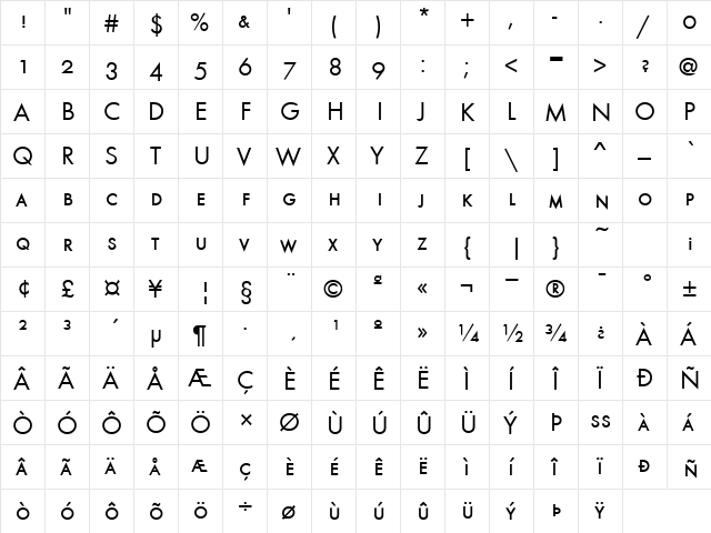 FunctionSmc Regular font glyphpreview