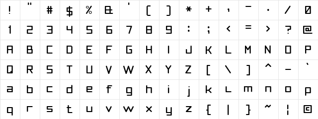 Smooth Line 7 Regular font glyphpreview