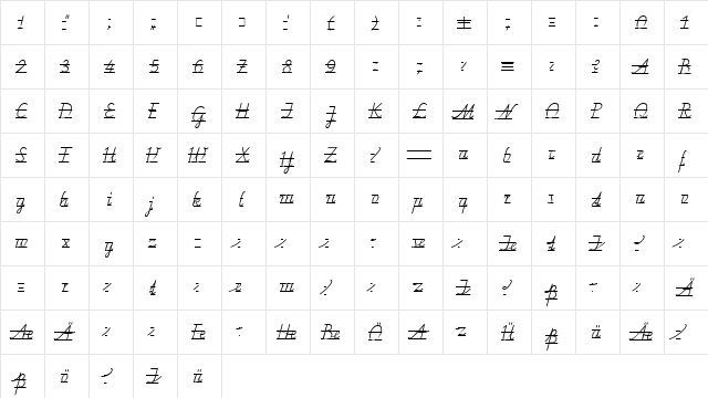 SchulschriftC Regular font glyphpreview