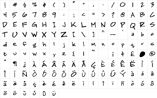 Mr. Walters Fancy font glyphpreview