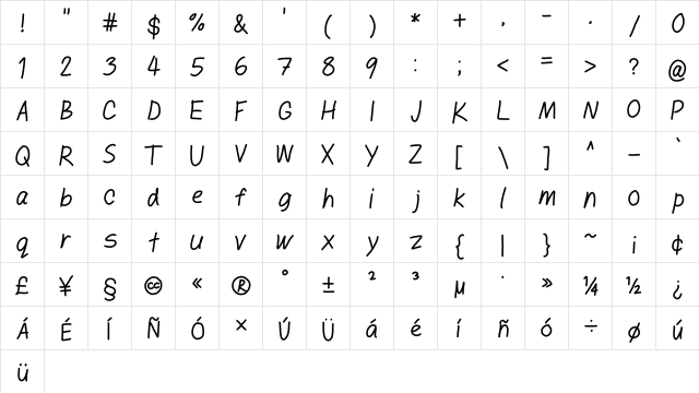 Hot August Night Medium font glyphpreview