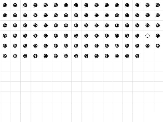 CK Type Keys Regular font glyphpreview