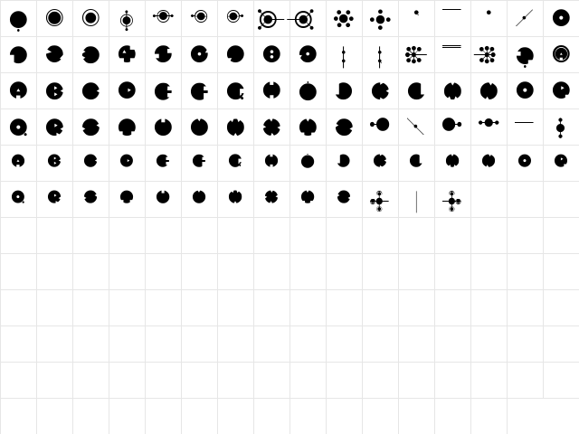 Mystery Circle Regular font glyphpreview