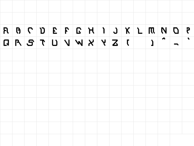 Slantica Regular font glyphpreview