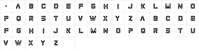 Space Mavericks Regular font glyphpreview