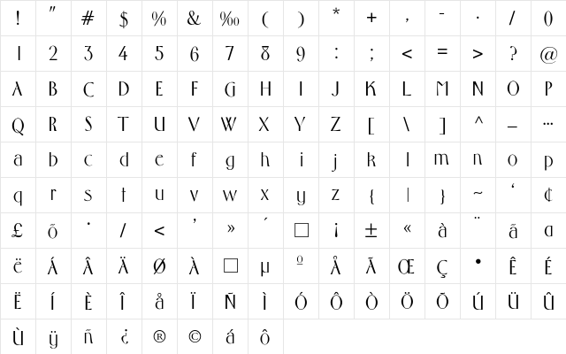 Middleton-Italic Regular font glyphpreview
