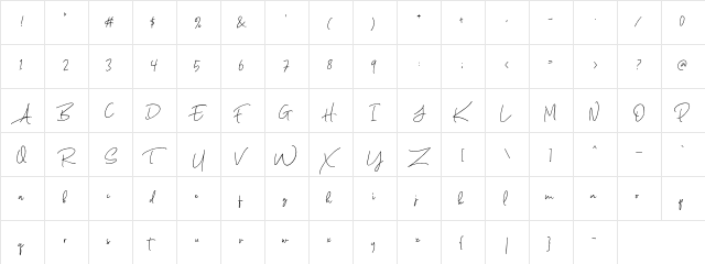 Scarlette DEMO Regular font glyphpreview