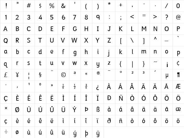 Folder Regular font glyphpreview