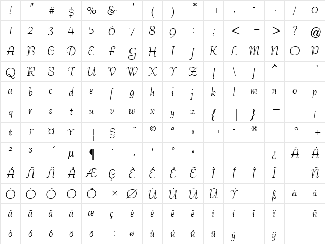 Safrole Normal font glyphpreview