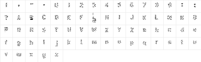 CLIMBERS Regular font glyphpreview