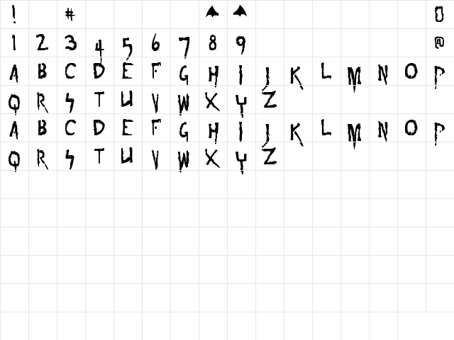 sin of the innoccent Regular font glyphpreview