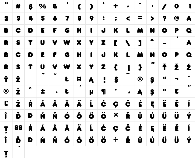 FrankfurterDEE Regular font glyphpreview