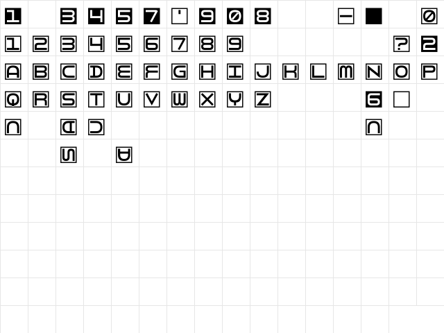 Torturer Bound Regular font glyphpreview