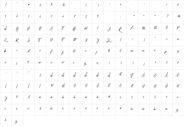 Flowers power Regular font glyphpreview