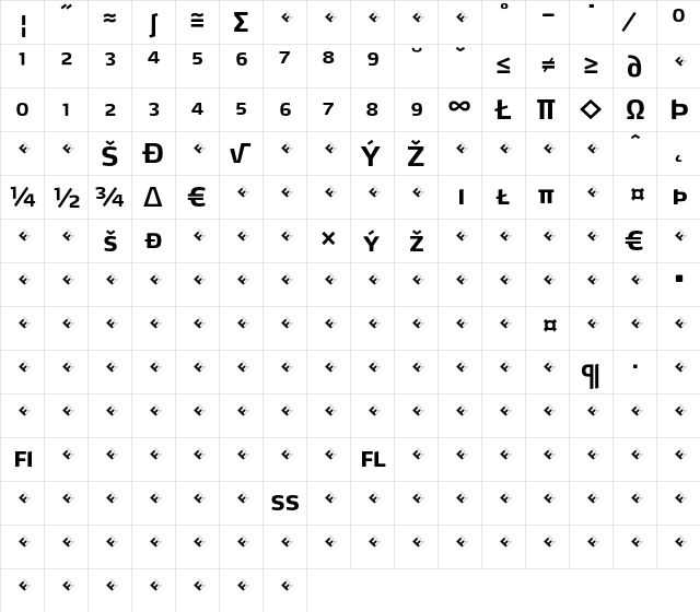 Max-BoldSCExpert Regular font glyphpreview