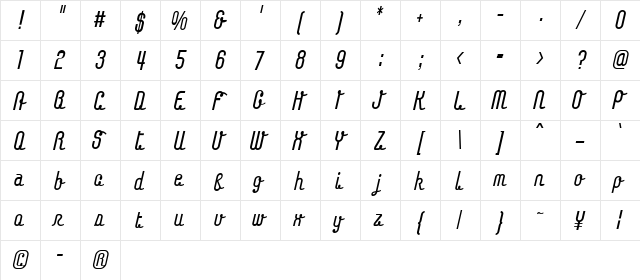 Chaingochic Ligh font glyphpreview