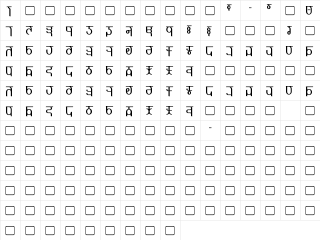 Qijomi Regular font glyphpreview