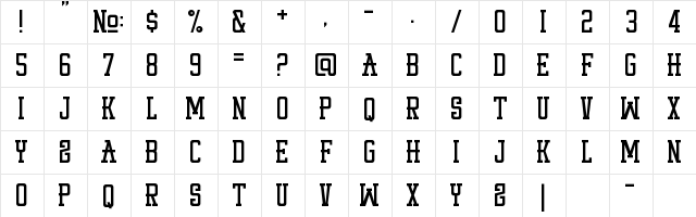 STAY PUNX Regular font glyphpreview