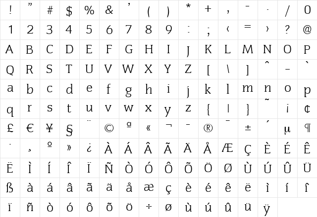 KevinBecker-Light Regular font glyphpreview