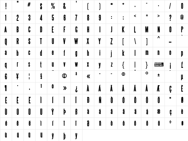 Steelfish Bold font glyphpreview