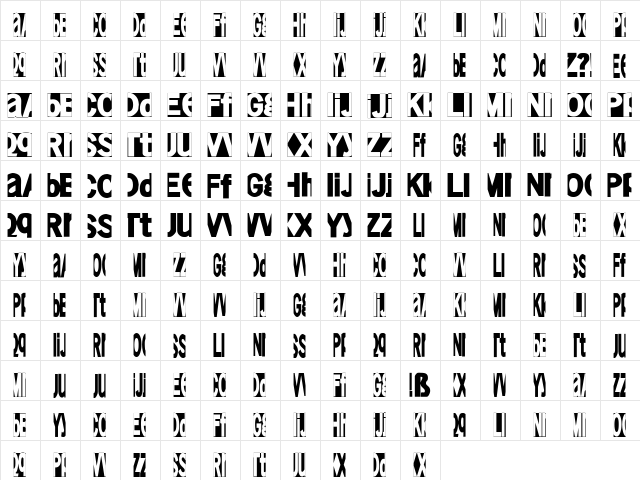 StoerungDisturbance Regular font glyphpreview