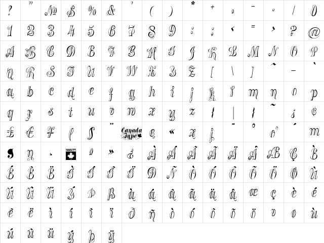 Treasury Silver Alt Regular font glyphpreview