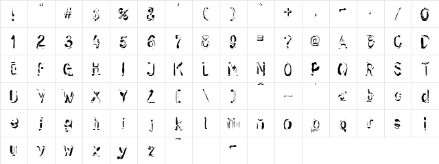 Skwieker Regular font glyphpreview