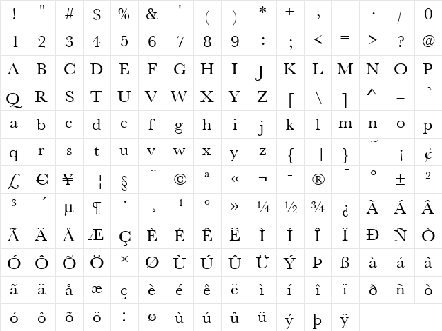 RoxanneBeckerWide Regular font glyphpreview