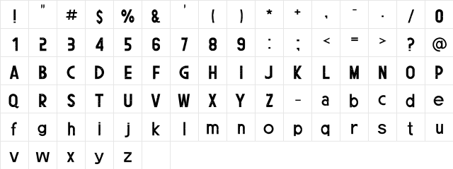 Future 2097 Eroded Regular font glyphpreview