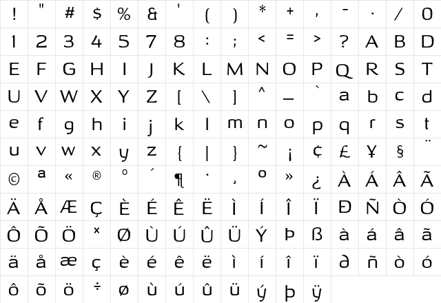 Ohitashi Regular font glyphpreview