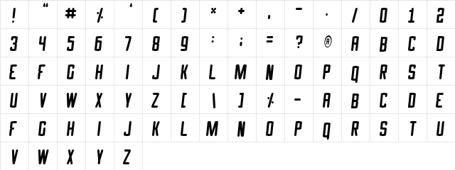 Speed Crazy Regular font glyphpreview