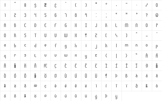 Obstacle Lines BRK Normal font glyphpreview