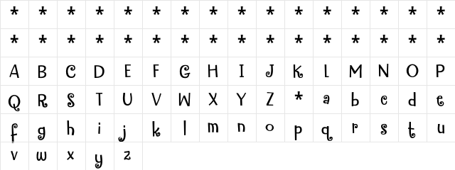 Funky Mother DEMO Regular font glyphpreview