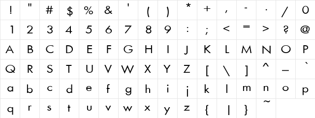FuturaExt-Norma Regular font glyphpreview
