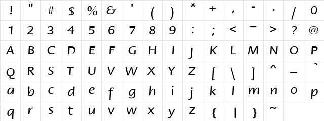 FloraExt-Normal Regular font glyphpreview
