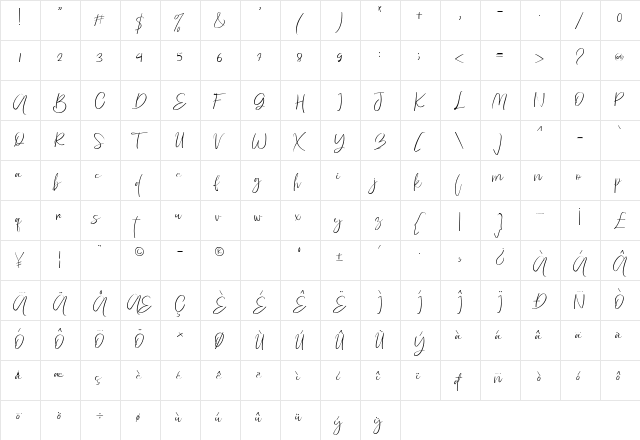Scotlandis Regular font glyphpreview
