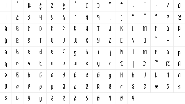 Quarantine BRK Normal font glyphpreview