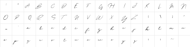 oliver quin Regular font glyphpreview
